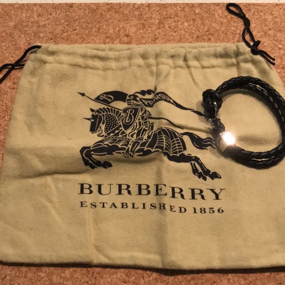 Burberry new men bracelet black leather - Picture 6 of 6